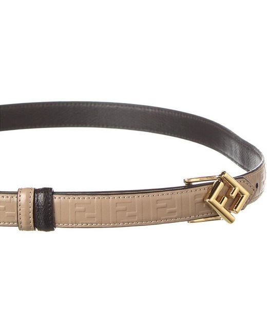 Fendi Black Ff Diamonds Reversible Leather Belt