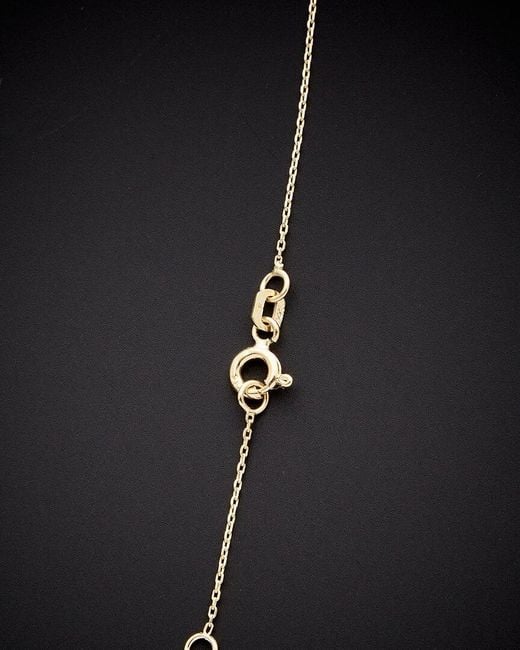 Italian Gold Black 14k Petite Pendant Necklace