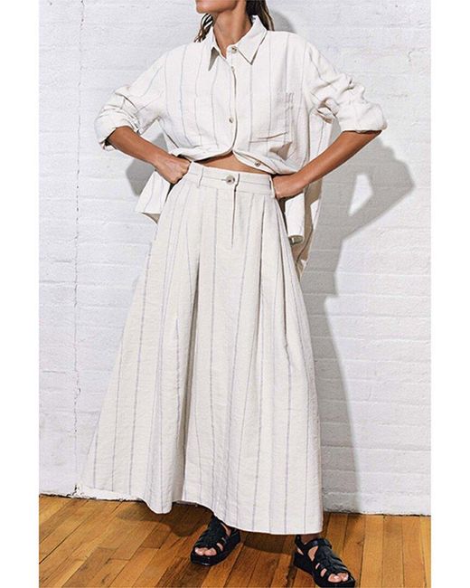 Mara Hoffman White Tulay Linen-blend Maxi Skirt