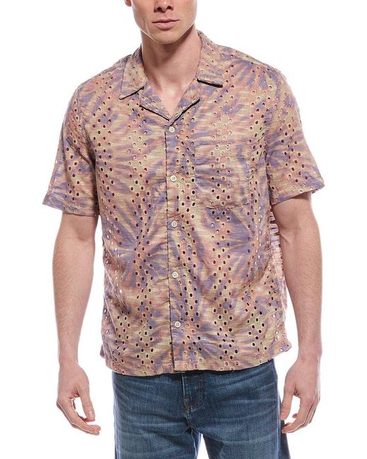 AllSaints Red Yucca Relaxed Fit Shirt for men