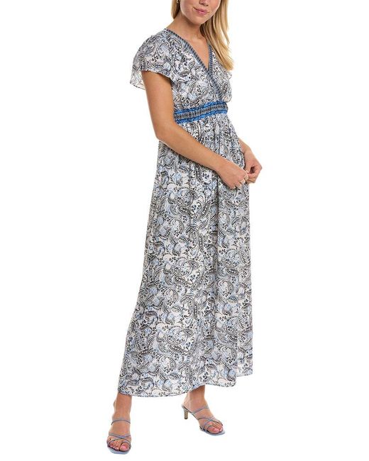 Max Studio Maxi Dress in Grey | Lyst UK
