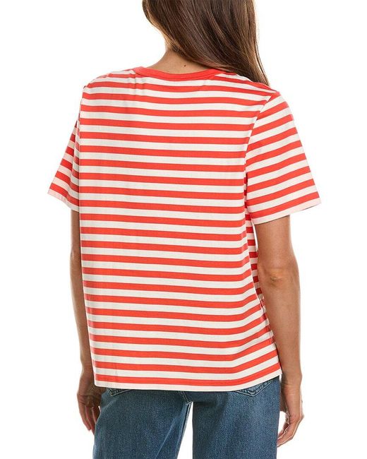 Marimekko Red Tasaraita Unikko Shirt