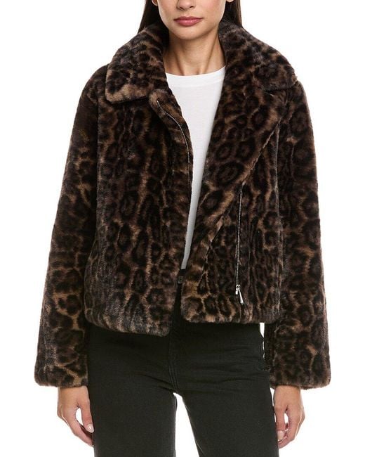 Apparis Black Dahlia Leopard Biker Jacket