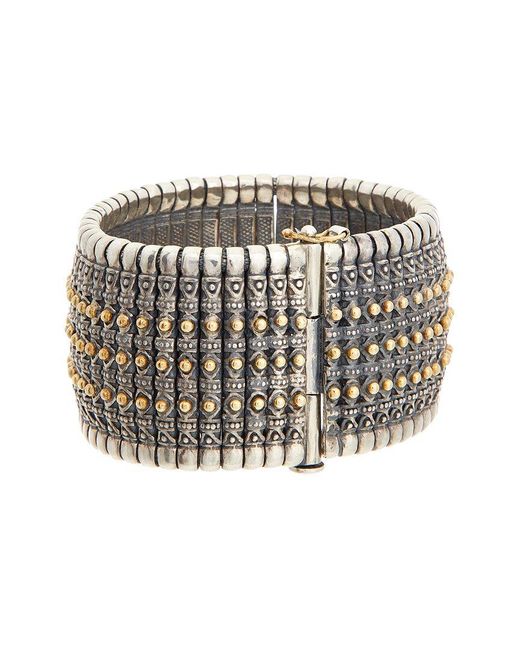 Konstantino White Hera & 18K Ruby Cuff Bracelet