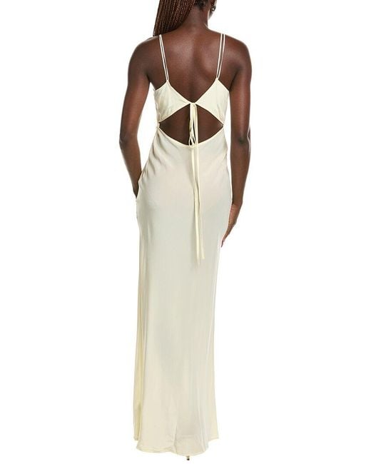 Paris Georgia White Bernie Silk Slip Dress