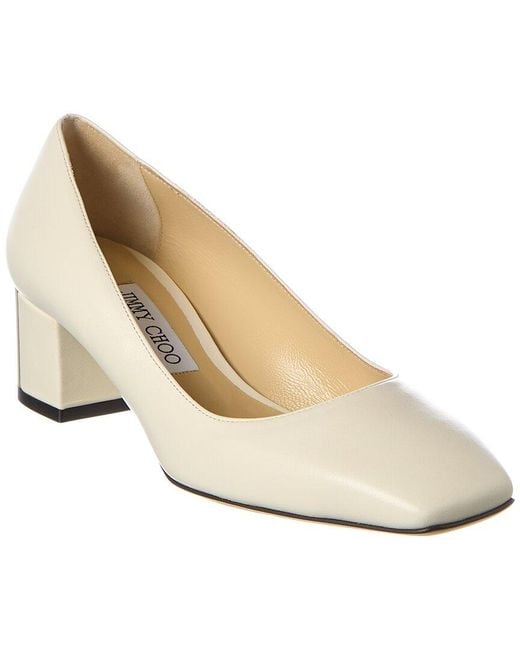 Jimmy Choo Rydea 45 Leather Pump in White Lyst