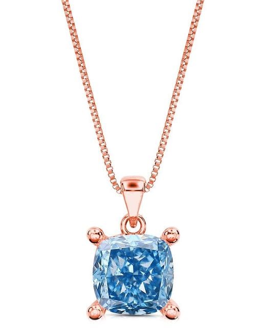 Amairah White 14K Rose 2.00 Ct. Tw. Lab-Grown Diamond Solitaire Pendant Necklace