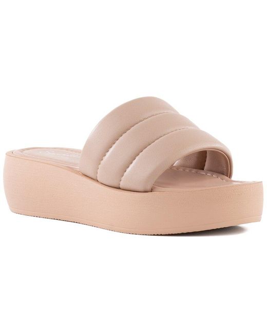 Seychelles Pink Velour Leather Sandal