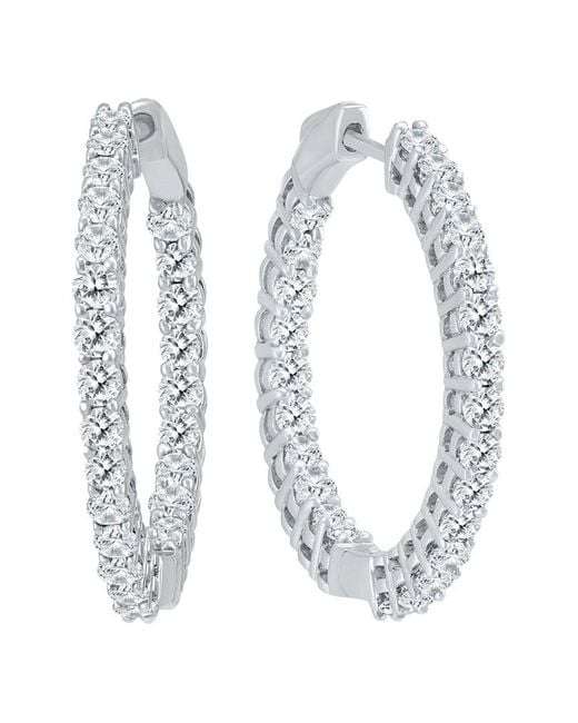 Diana M White Fine Jewelry 14k 3.00 Ct. Tw. Diamond Earrings