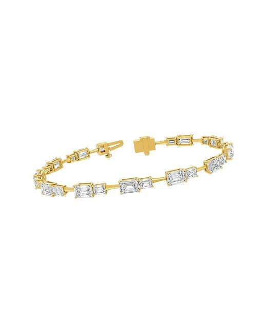 Lab Grown Diamonds Metallic 14K 9.00 Ct. Tw. Lab-Grown Diamond Tennis Bracelet
