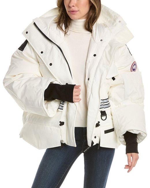 Canada Goose Snow Mantra Cropped Down Coat in Natural | Lyst