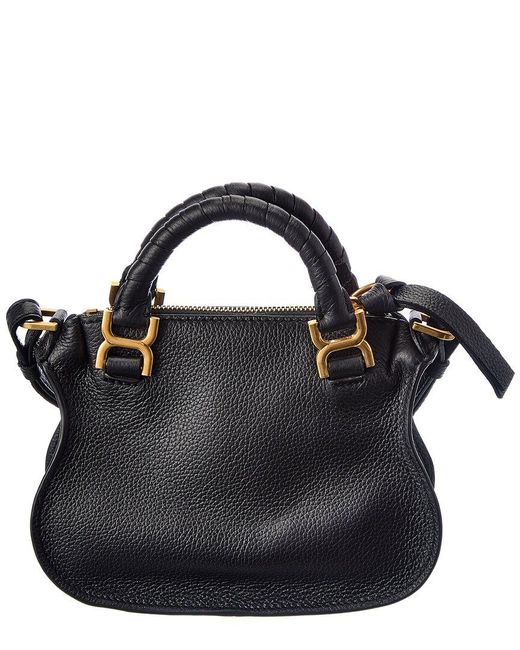 Chloé Black Marcie Mini Double Carry Leather Shoulder Bag