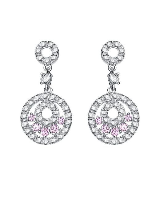 Genevive Jewelry White Silver Earrings