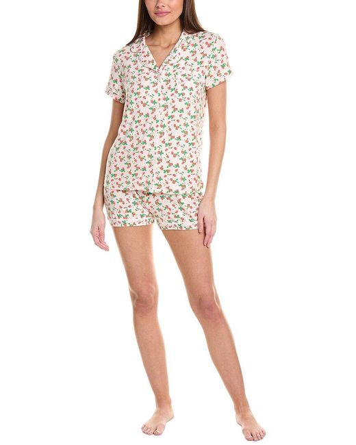 Tart Collections White Intimates 2Pc Dixie Shirt & Short Set