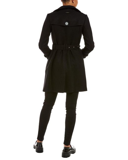 Burberry Gibbsmoore Wool blend Trench Coat in Black Lyst