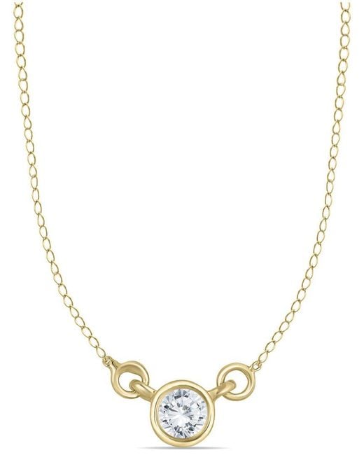 Diamond Select Cuts Metallic 14k 0.23 Ct. Tw. Diamond Necklace