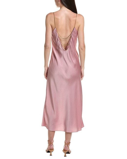 Ba&sh Pink Cleo Mid-Length Dress