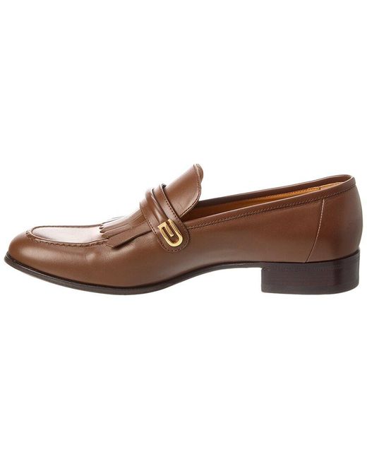 Gucci Brown Leather Loafer for men