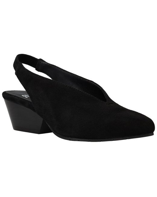 Eileen Fisher Black Hena Leather Pump