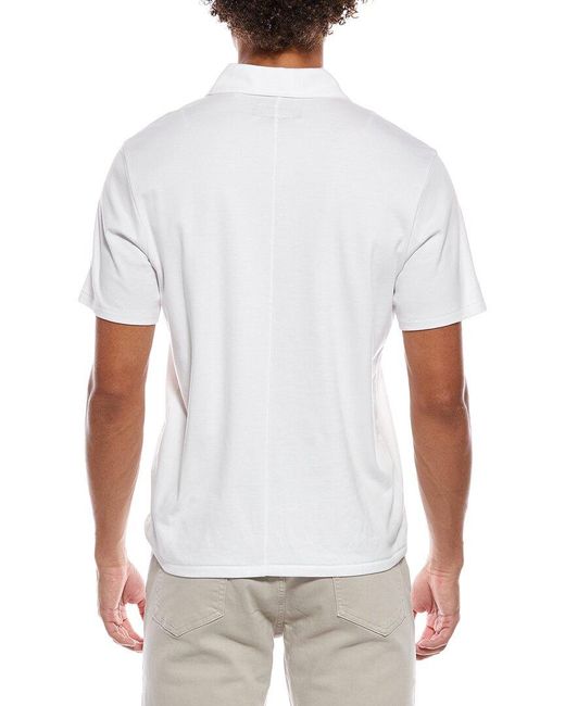 Rag & Bone White Pure Pima Polo Shirt for men