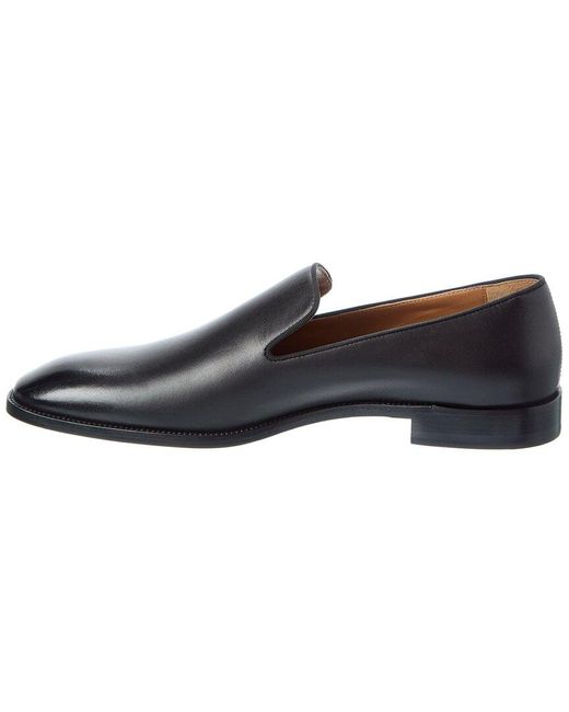 Christian Louboutin Black Danny Flex Leather Loafer for men