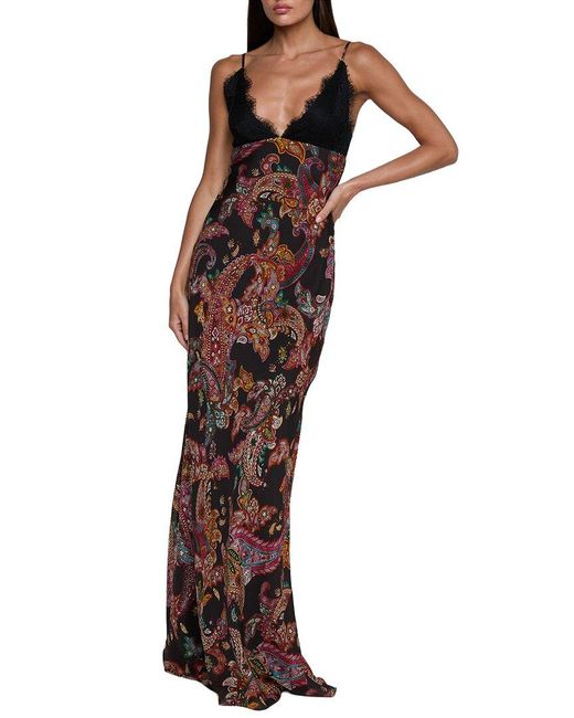 L'Agence Red Susanna Long Dress