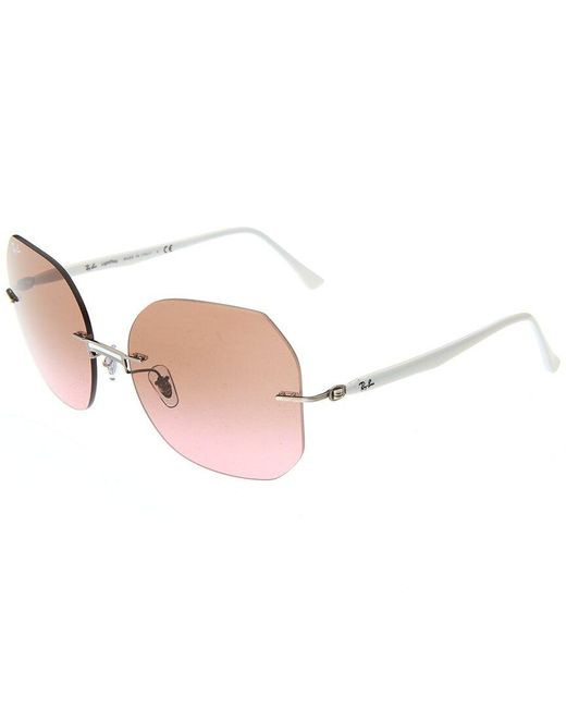 Ray-Ban White Rb8067 57Mm Sunglasses for men