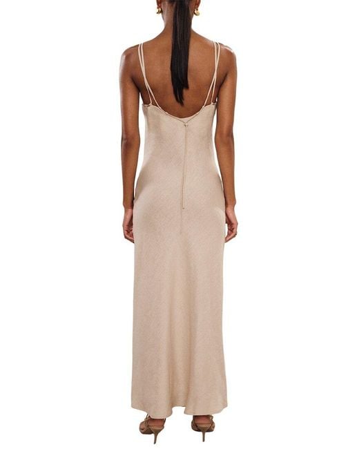 Reiss White Roxanne Linen Slip Dress