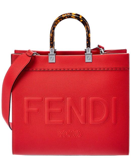 Fendi red deals leather bag