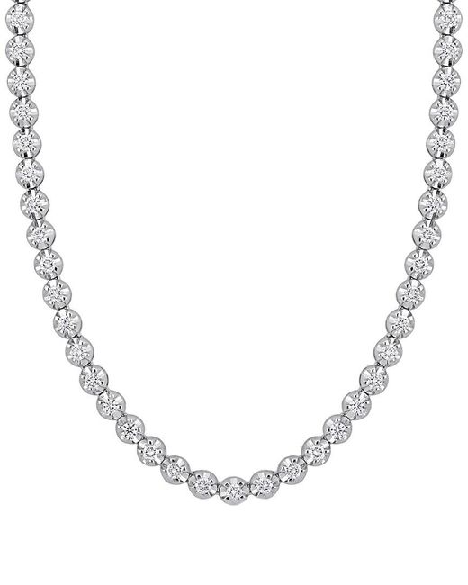 Rina Limor Metallic 14k 4.87 Ct. Tw. Diamond Tennis Necklace