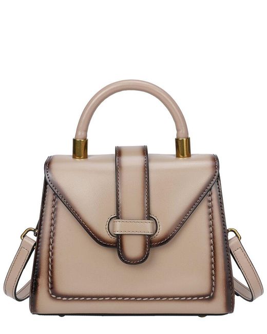 Tiffany & Fred Paris Natural Leather Satchel
