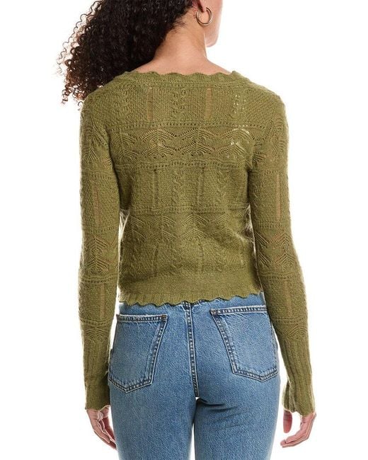 AllSaints Green Vanessa Wool & Alpaca-Blend Cardigan