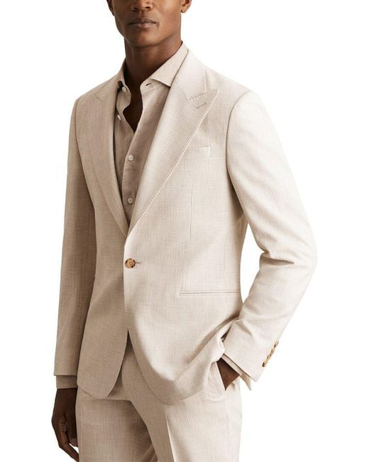 Reiss Natural Kai Pinstripe Jacket for men