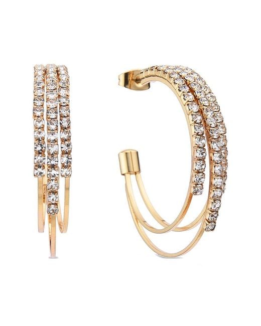 Eye Candy LA Metallic Cz Glam Hoops
