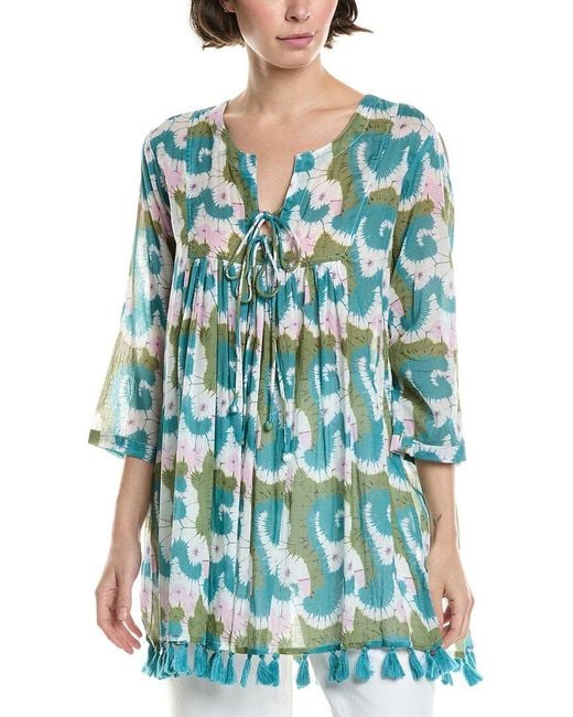 Ro's Garden Blue Seychelles Tunic