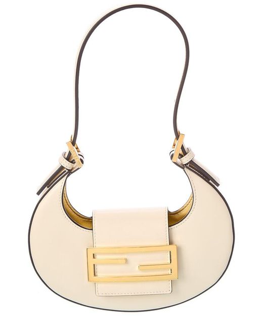 Fendi Cookie Leather Hobo Bag in White Lyst Canada