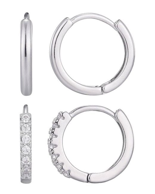 Adornia Metallic Plated Cz Earring Set