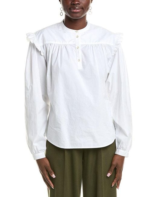 Officine Generale White Officine Generale Charline Poplin Blouse