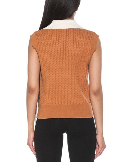 Alexia Admor Black Michelle Vest Top