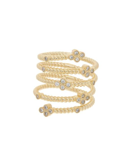 Juvell White 18K Plated Cz Ring