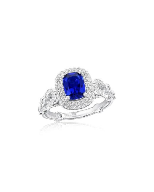 Suzy Levian CZ Jewelry Blue Suzy Levian Silver Cz Ring