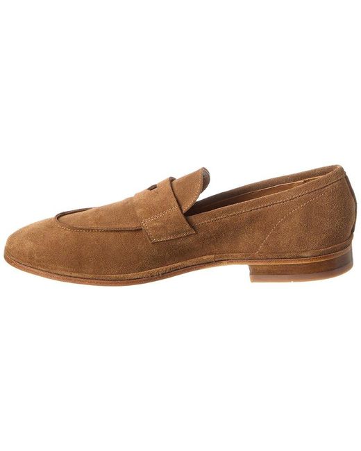 Antonio Maurizi Brown Suede Penny Loafer for men