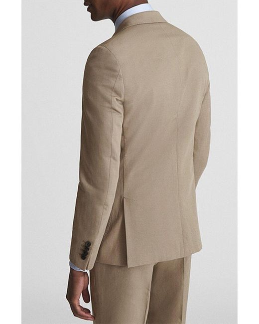 Reiss Natural Train Linen-blend Jacket for men