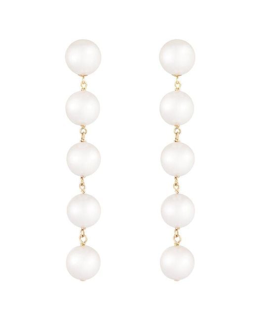 Splendid White 14k 8-9mmmm Pearl Earrings