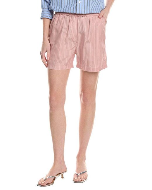 Rag & Bone Pink Emma Stripe Poplin Short