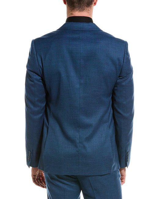 Paisley & Gray Blue Ashton Slim Peak Jacket for men