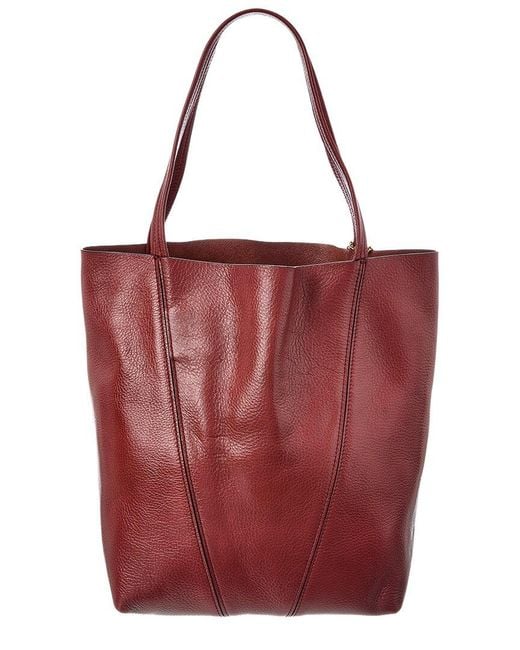 Chloé Red Spin Leather Tote