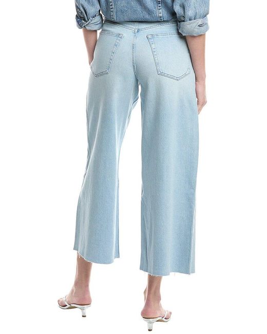 Rag & Bone Blue Serena Crop Wyncote Wide-Leg Jean