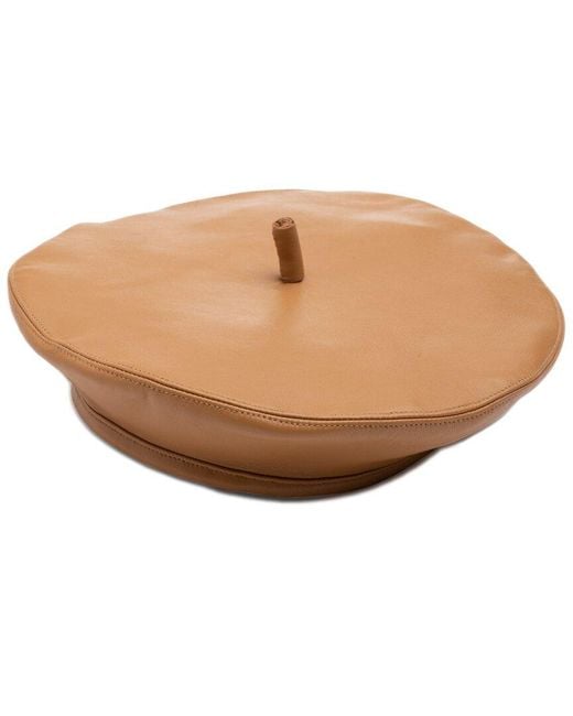 Eugenia Kim Natural Carter Leather Fashion Hat