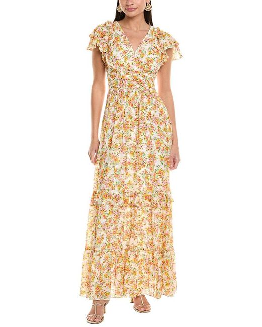 Shoshanna Metallic Lucinda Maxi Dress